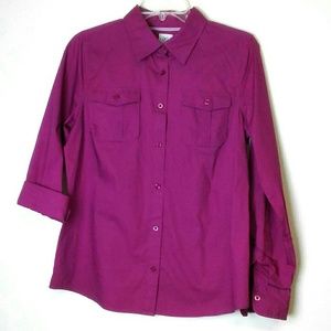 Izod Button Front Shirt Size Medium